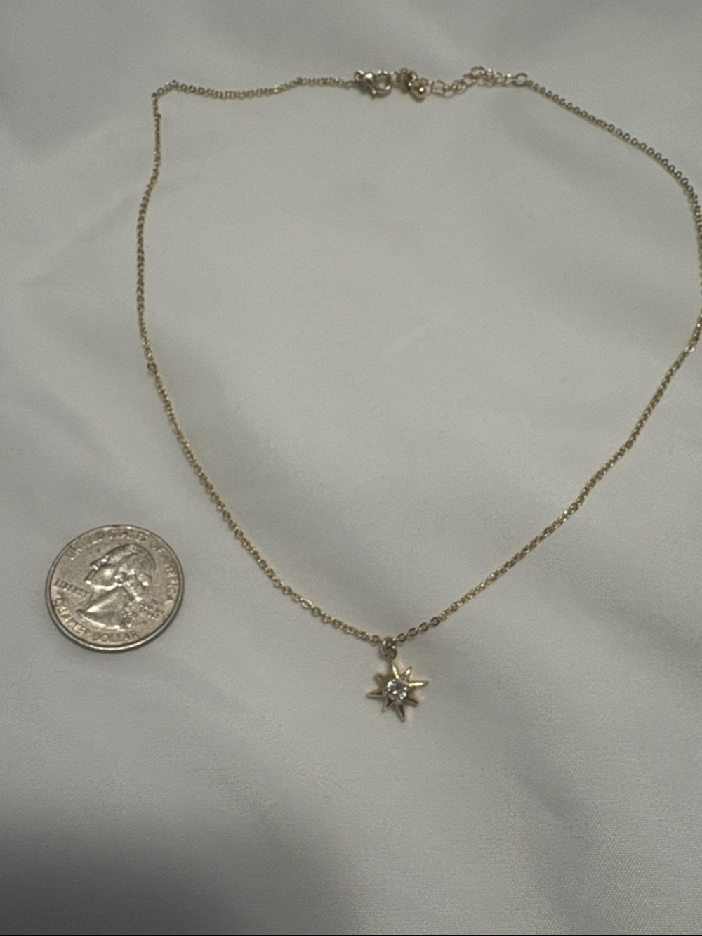 Gold Starburst Pendant Necklace - Elegant Women's Jewelry